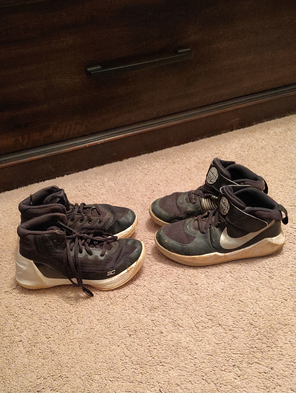 Kids Nike And UA Shoes